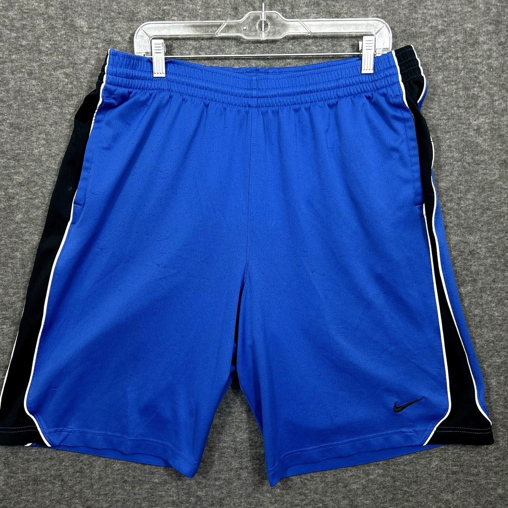 Nike Basketball Shorts Men Large Baggy Fit Loose Blue Dri-Fit Activewear 11"